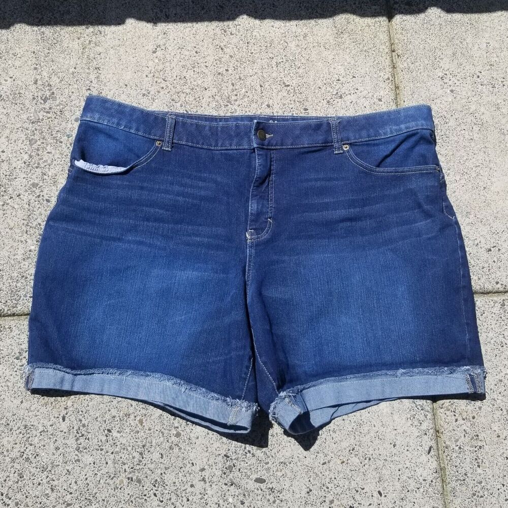 Terra Sky women's shorts Plus Jeans 24 W TS29830DD inseam 7 in